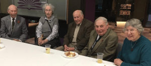 Dr Murray with retired members of staff