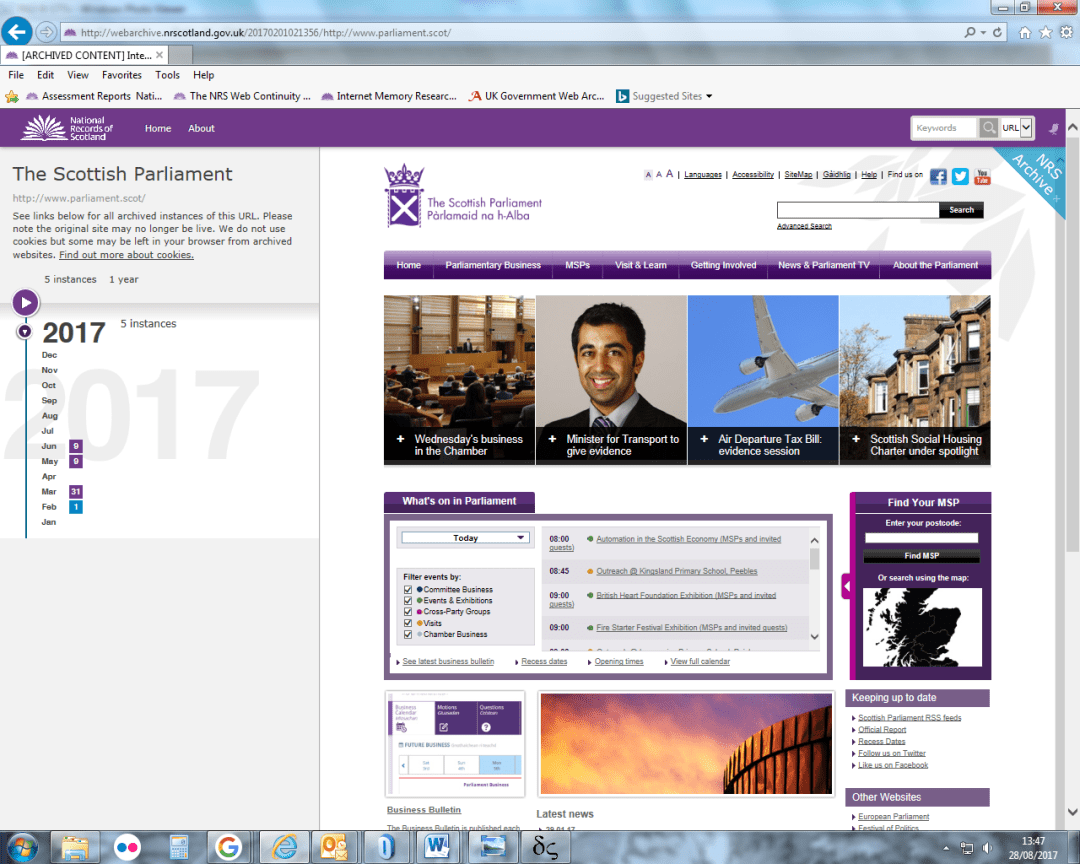scot parl website