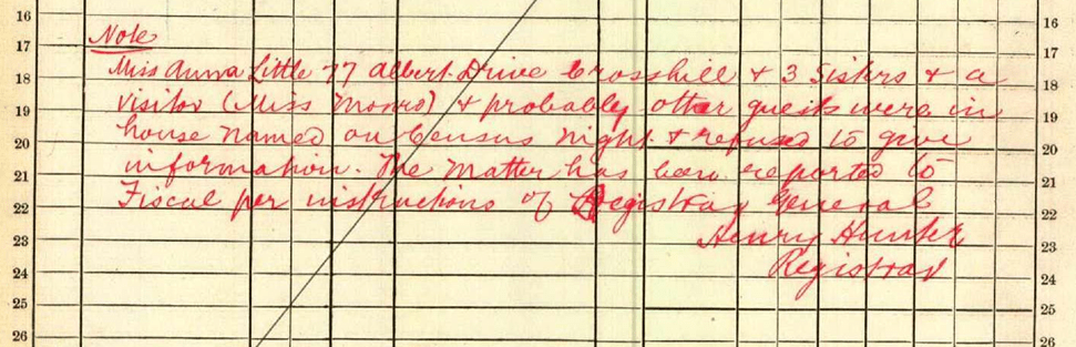 1911 Census Cathcart