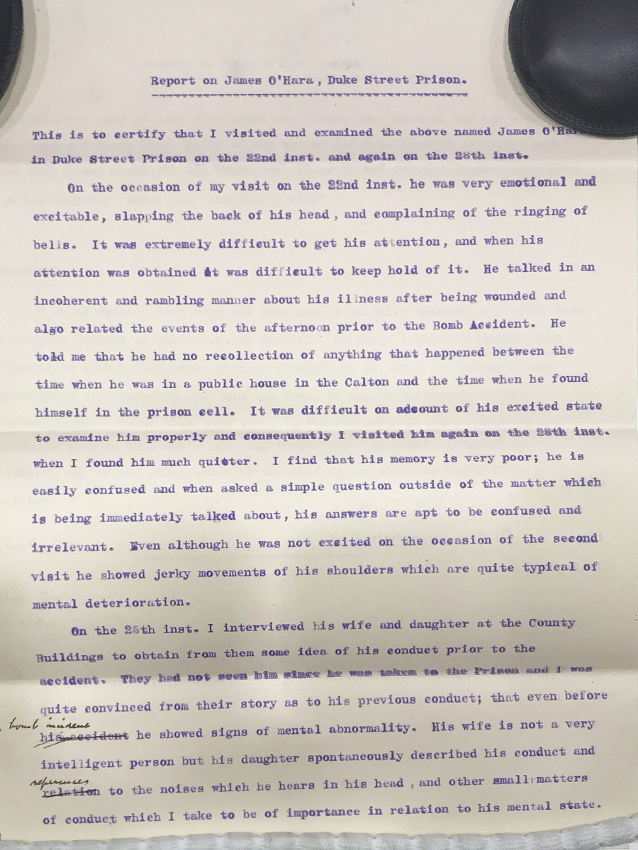 o hara initial psych evaluation