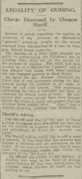 Aberdeen Press and Journal, Thursday, October 31, 1929 (Aberdeen Journals Ltd). Full Article