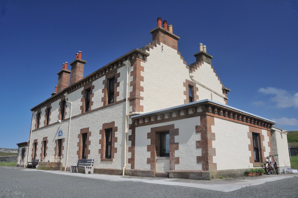 Colour photograph of the shore station, Breasclete