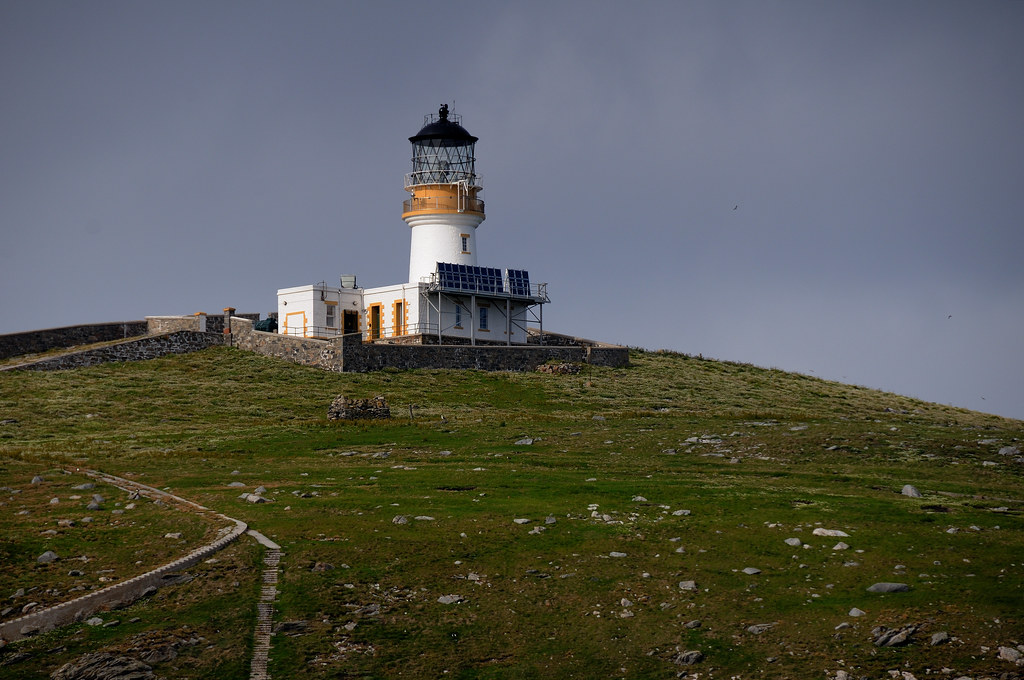Colour photograph of the Flannan Isle Lighthouse
